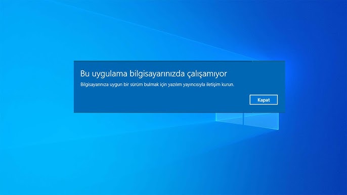Windows’ta “Uygulama Bulunamadı” Hatası