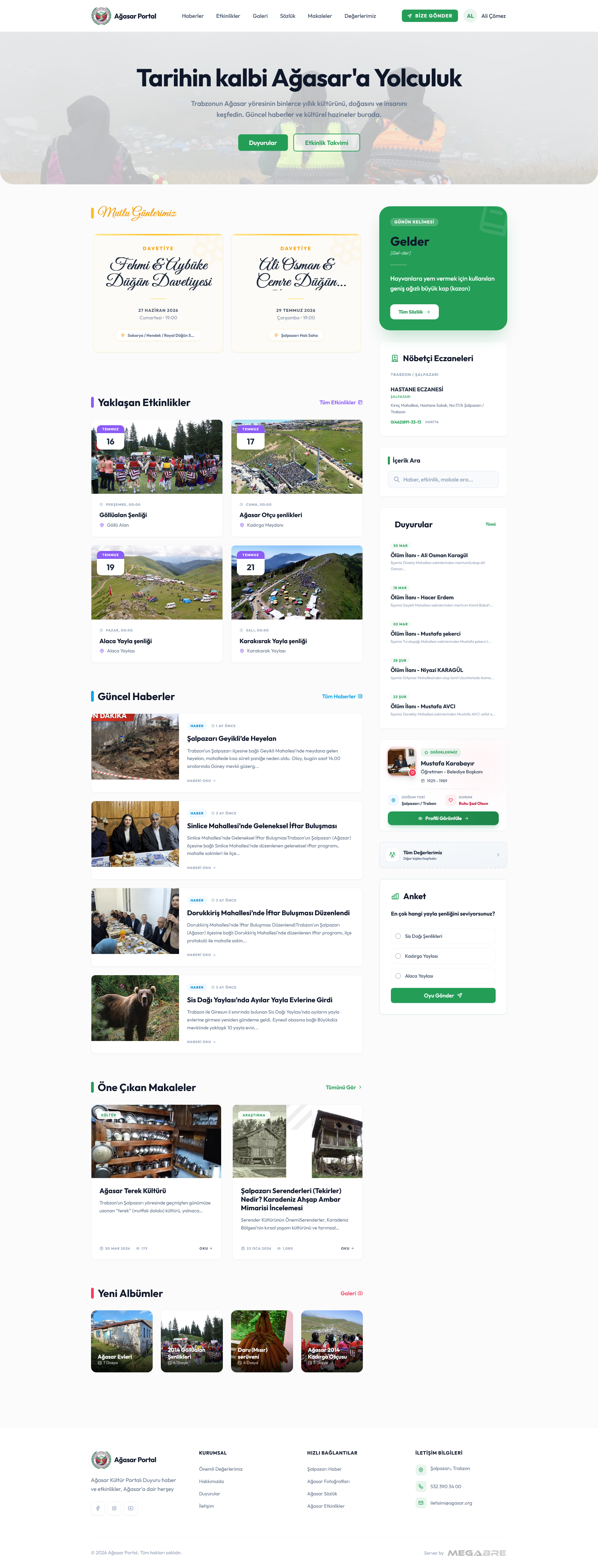 Ağasar.org Kültür portalı projesi